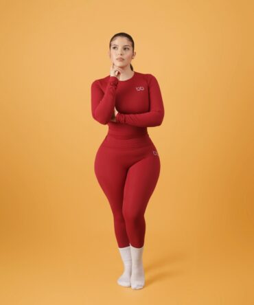 BONNIE  SET - Medium: UK 12, Burgundy