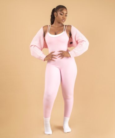 BLUSH SCLUPT JUMPSUIT SET