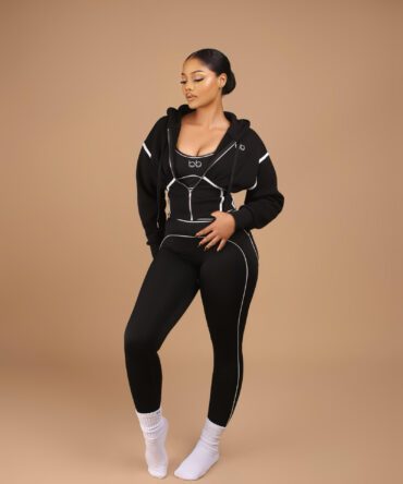 MARNIE LUXE SET - Large: UK 14-16, Black