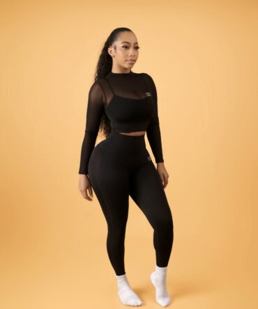 SIREN MESH SET - Small: UK 8-10, Black