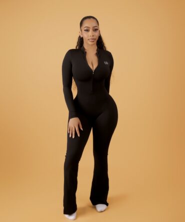 SOLENE SNATCHED JUMPSUIT - Black, Large: UK 14-16