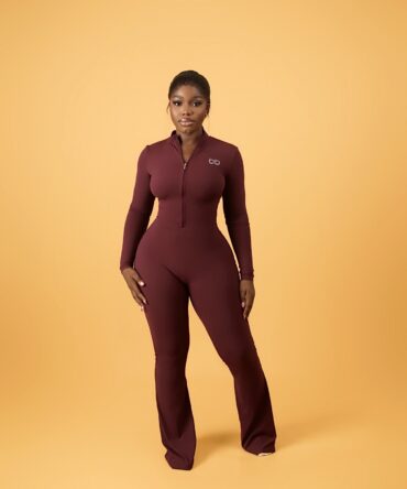 SOLENE SNATCHED JUMPSUIT - Purple, Small: UK 8-10
