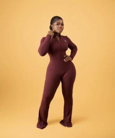 SOLENE SNATCHED JUMPSUIT - Purple, Medium: UK 12